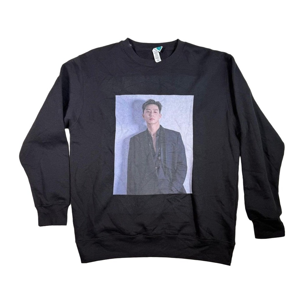 Lane Seven Kpop Idol Graphic Sweatshirt Crewneck Pullover Black Large Mens